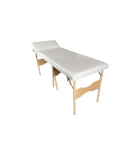 Maca Madeira Fixa Com Cabeceira Reclinável Estofado Branco MF-05BR - Best Pro